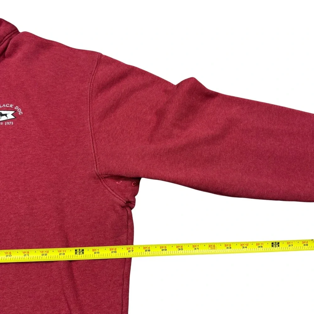 The Black Dog Red Logo 1/4 Zip Pullover Sweater Men's XXL